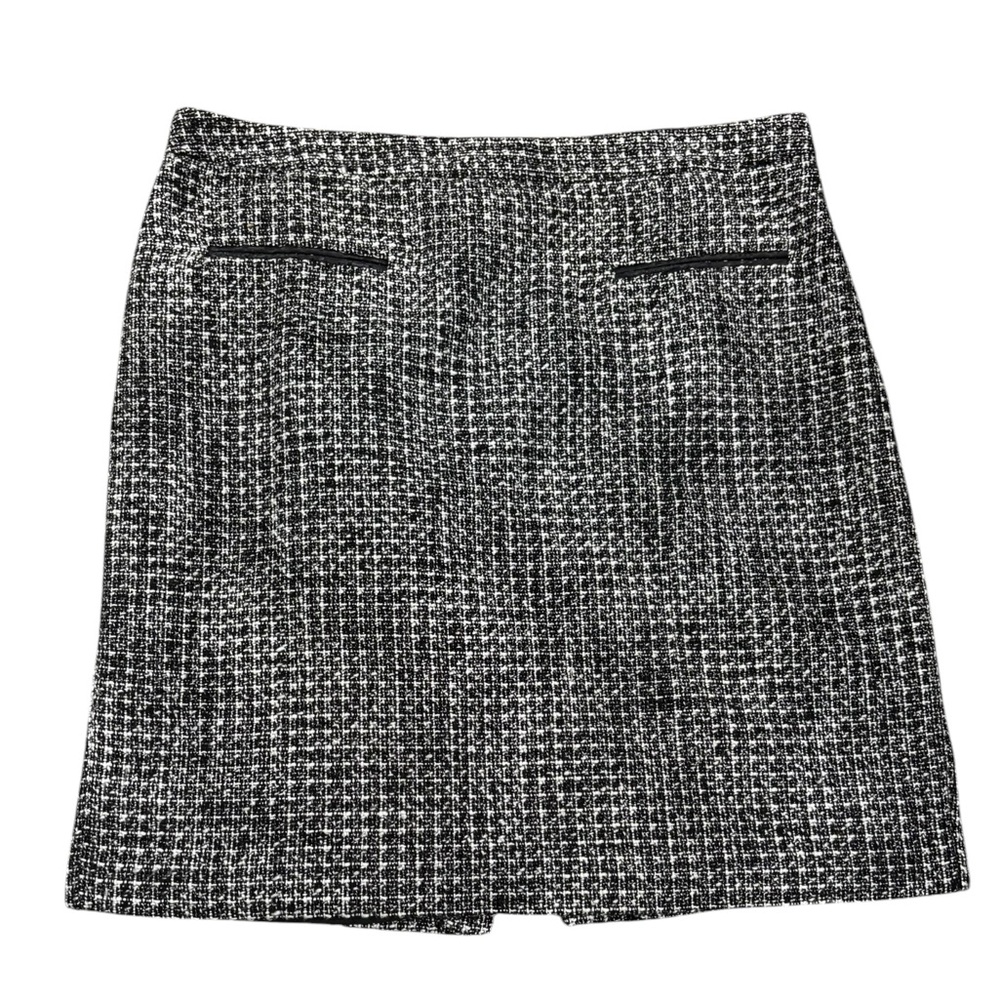 Worthington Woman Classic Plus Size Black & White Tweed Skirt-size 18W